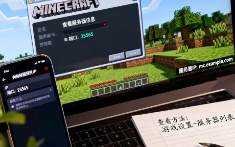 我的世界服务器IP和端口怎么查，在哪里看？