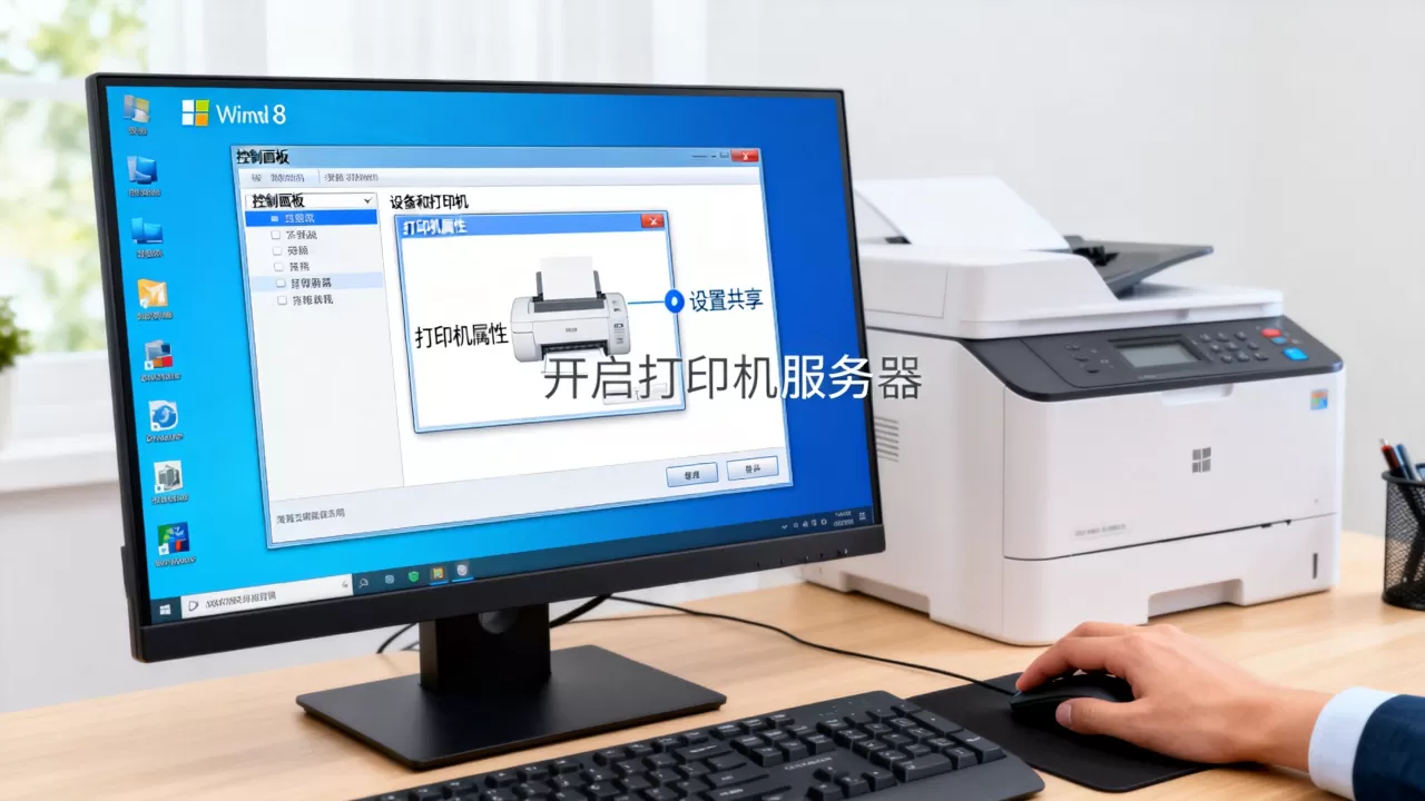 怎么开启Win8打印机服务器?,Win8打印机共享怎么设置? 怎么开启Win8打印机服务器?,Win8打印机共享怎么设置?