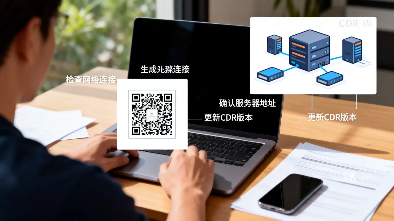 CDR生成QR码无法访问服务器是什么原因,怎么解决? CDR生成QR码无法访问服务器是什么原因,怎么解决?