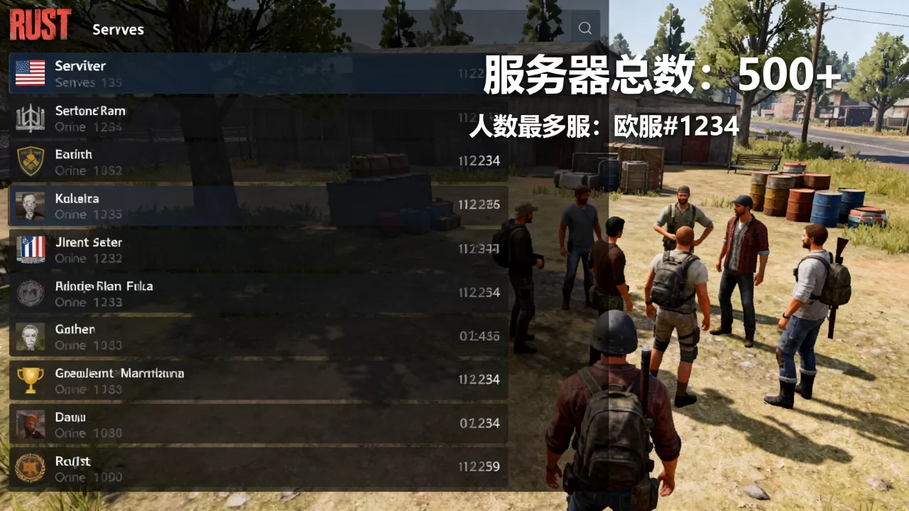 Rust腐蚀有多少个服务器?哪个服人最多? Rust腐蚀有多少个服务器?哪个服人最多?
