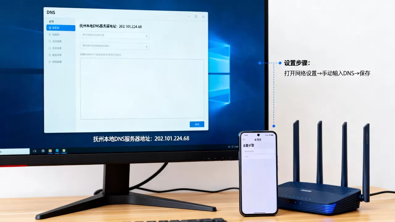 抚州本地的DNS服务器地址是多少,怎么设置最快? 抚州本地的DNS服务器地址是多少,怎么设置最快?