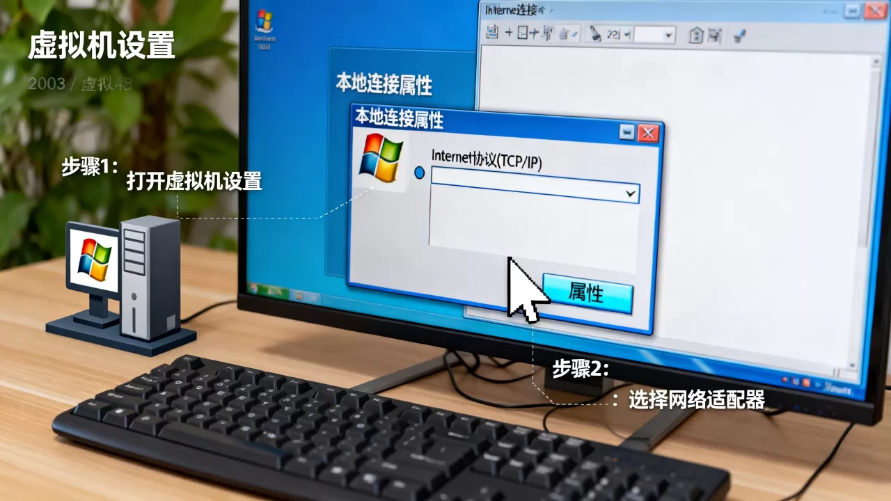 Windows 2003虚拟机如何配置网络连接?虚拟机网络设置步骤详解 Windows 2003虚拟机如何配置网络连接?虚拟机网络设置步骤详解