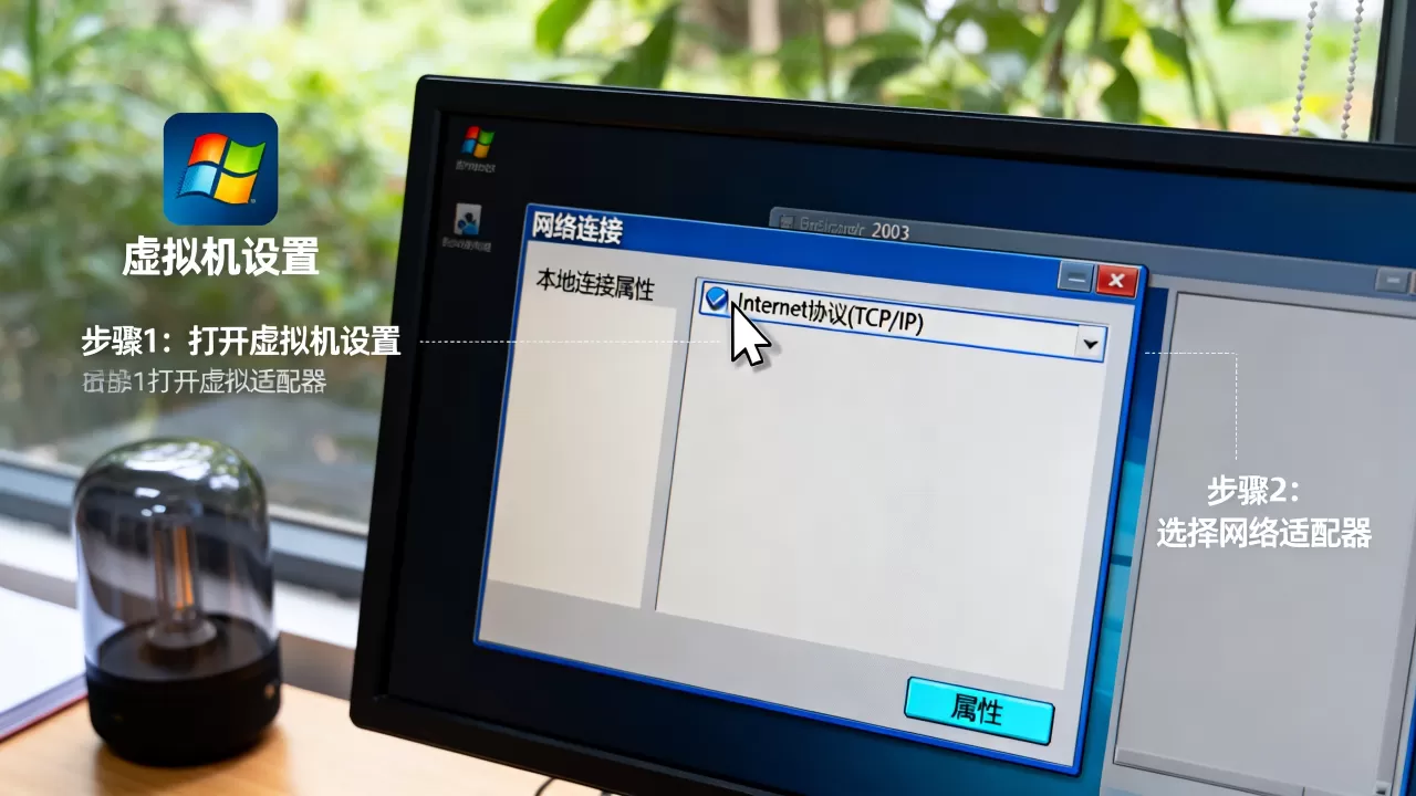 Windows 2003虚拟机如何配置网络连接?虚拟机网络设置步骤详解 Windows 2003虚拟机如何配置网络连接?虚拟机网络设置步骤详解