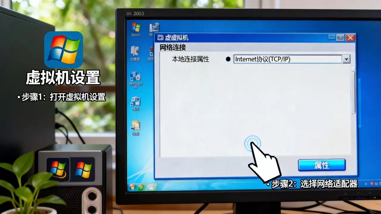 Windows 2003虚拟机如何配置网络连接?虚拟机网络设置步骤详解 Windows 2003虚拟机如何配置网络连接?虚拟机网络设置步骤详解