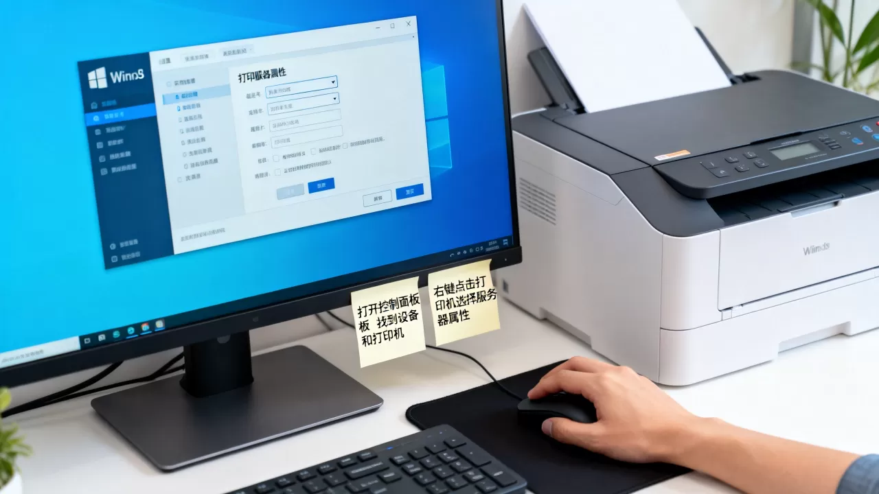 Win10打印机服务器属性怎么调,设置步骤是什么? Win10打印机服务器属性怎么调,设置步骤是什么?