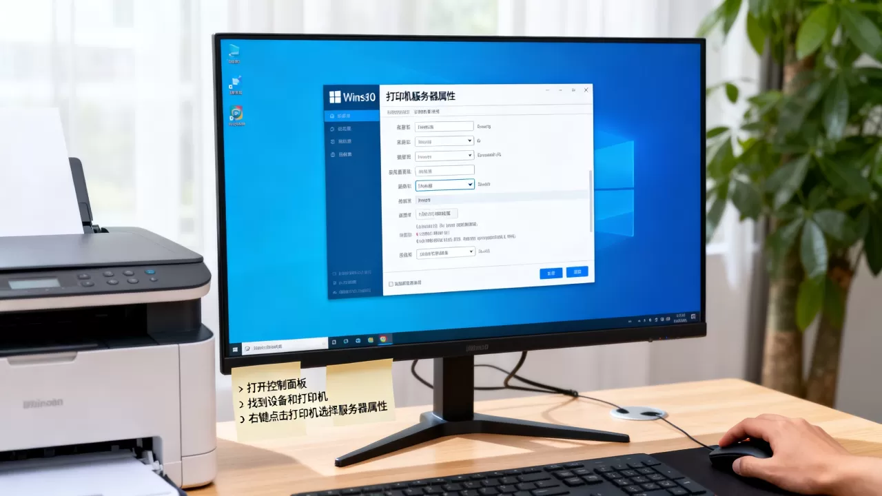 Win10打印机服务器属性怎么调,设置步骤是什么? Win10打印机服务器属性怎么调,设置步骤是什么?