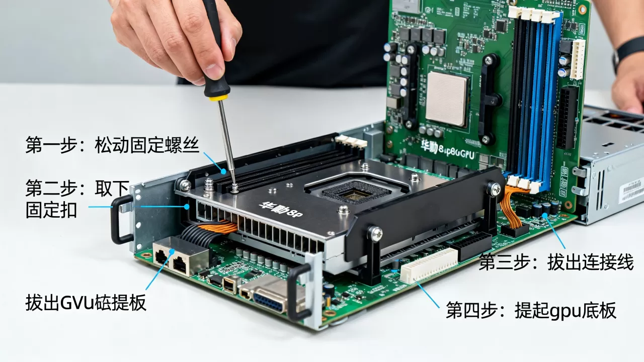 华勤8u服务器gpu底板怎么拆,拆卸步骤有哪些? 华勤8u服务器gpu底板怎么拆,拆卸步骤有哪些?