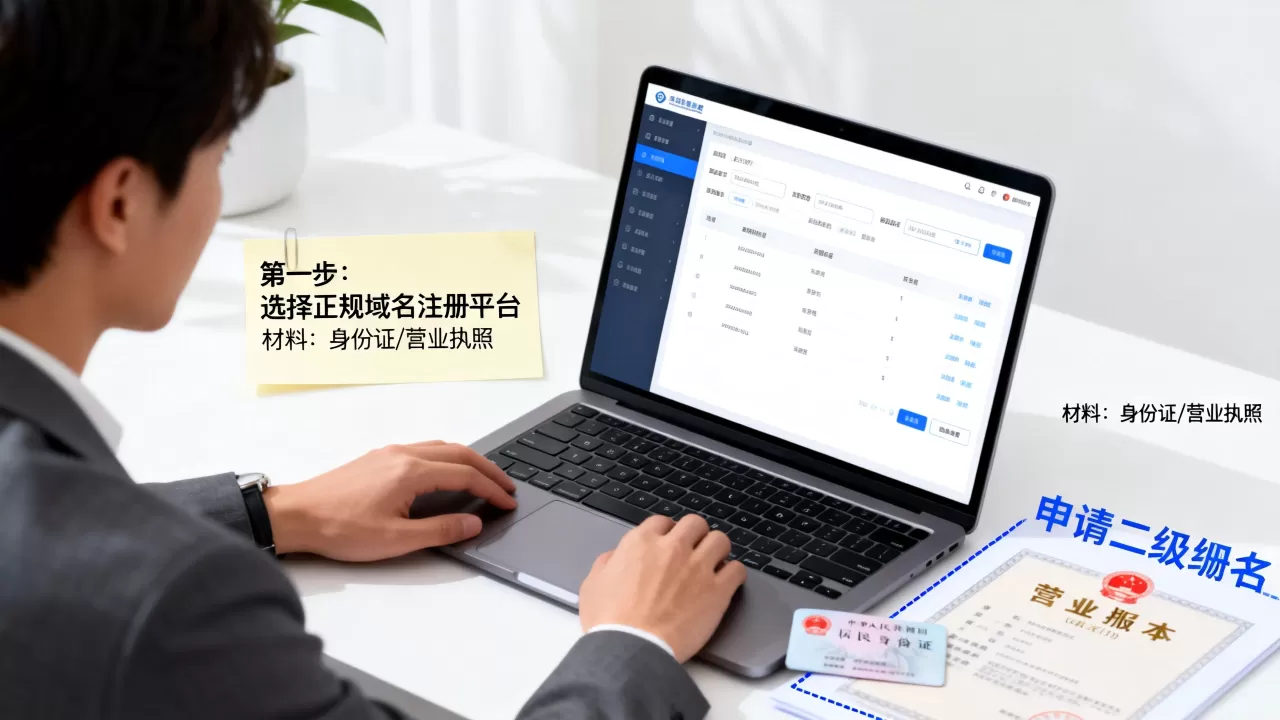 如何申请二级域名?新手需要准备哪些具体材料? 如何申请二级域名?新手需要准备哪些具体材料?
