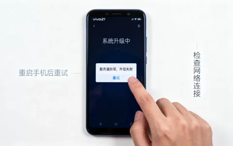vivox21升级系统服务器异常怎么办，升级失败怎么解决？