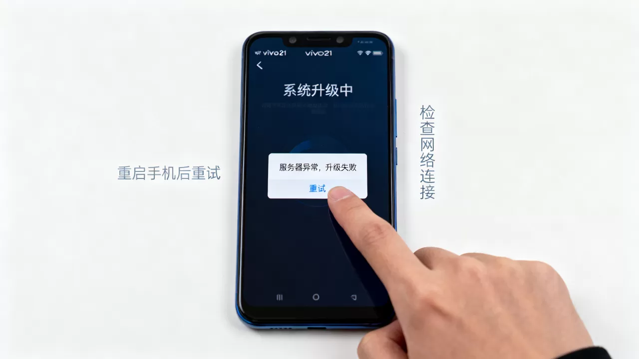 vivox21升级系统服务器异常怎么办,升级失败怎么解决? vivox21升级系统服务器异常怎么办,升级失败怎么解决?
