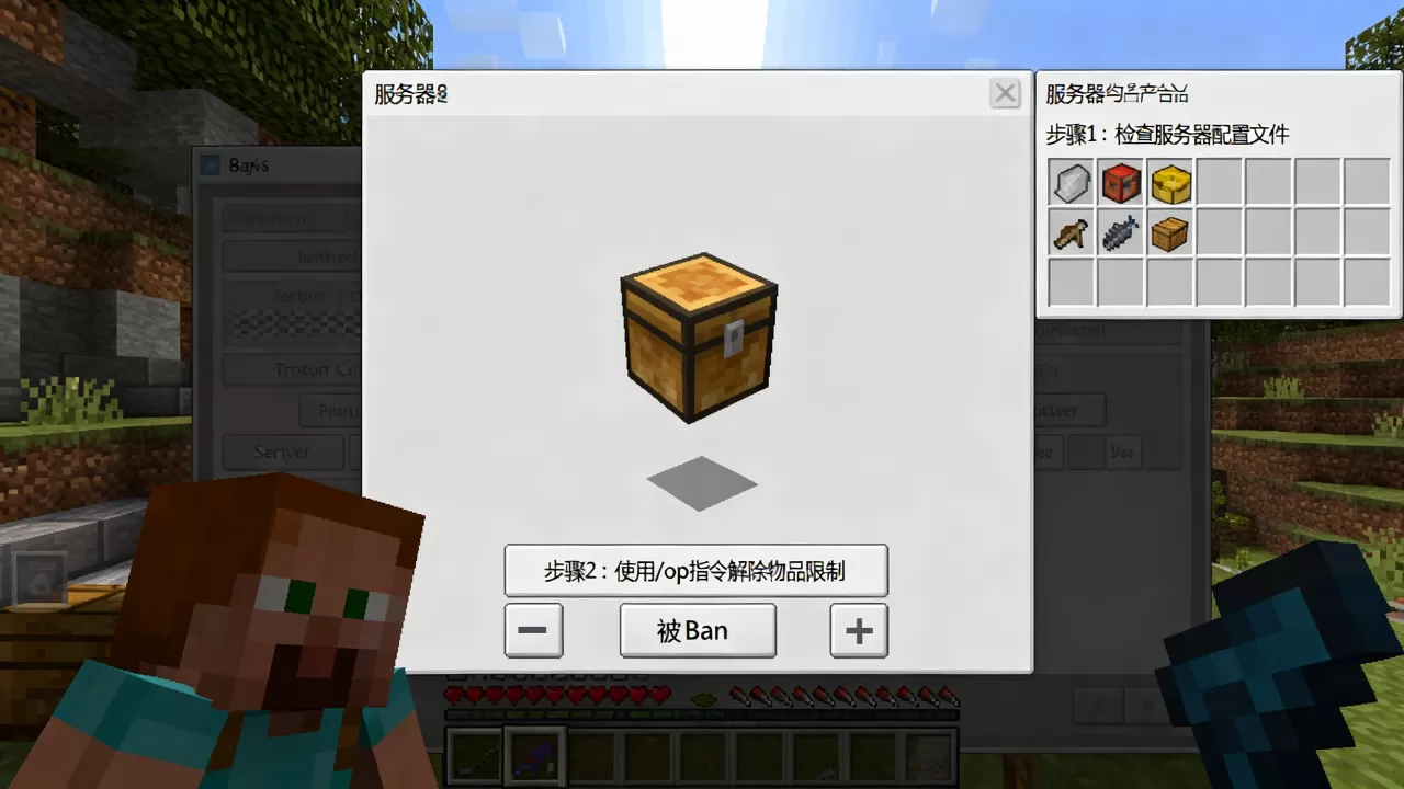 我的世界服务器怎么放被ban物品?,无法放置怎么办 我的世界服务器怎么放被ban物品?,无法放置怎么办