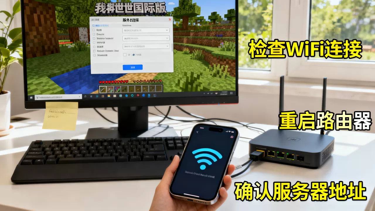 我的世界国际版到底怎么连接服务器,wifi连不上怎么办 我的世界国际版到底怎么连接服务器,wifi连不上怎么办