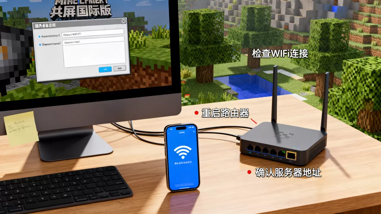 我的世界国际版到底怎么连接服务器,wifi连不上怎么办 我的世界国际版到底怎么连接服务器,wifi连不上怎么办