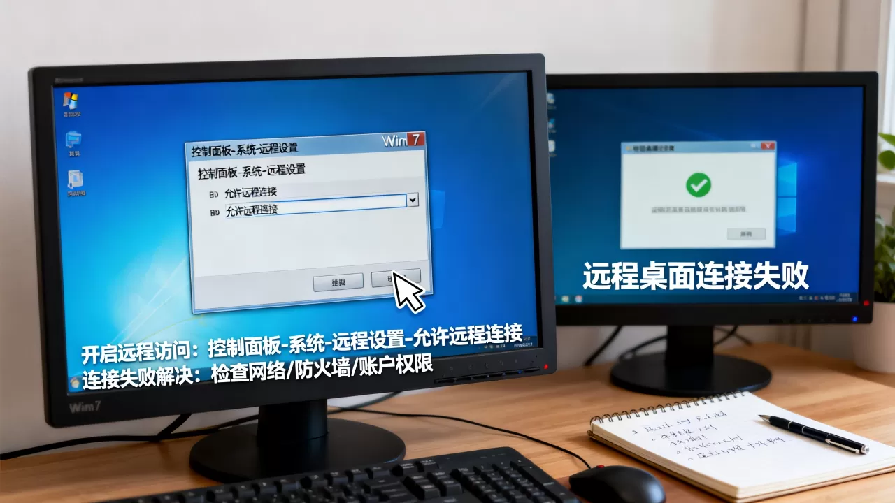 win7如何开启服务器远程访问?,远程桌面连接失败怎么解决? win7如何开启服务器远程访问?,远程桌面连接失败怎么解决?