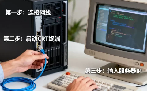 实际场景中的服务器怎么用CRT连接？，连接步骤是什么？