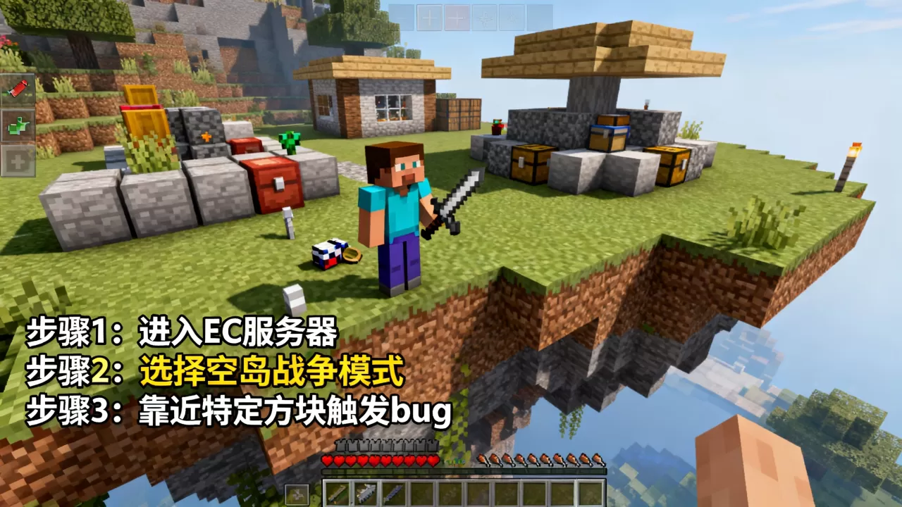 我的世界EC服务器空岛战争怎么卡bug?,怎么操作? 我的世界EC服务器空岛战争怎么卡bug?,怎么操作?