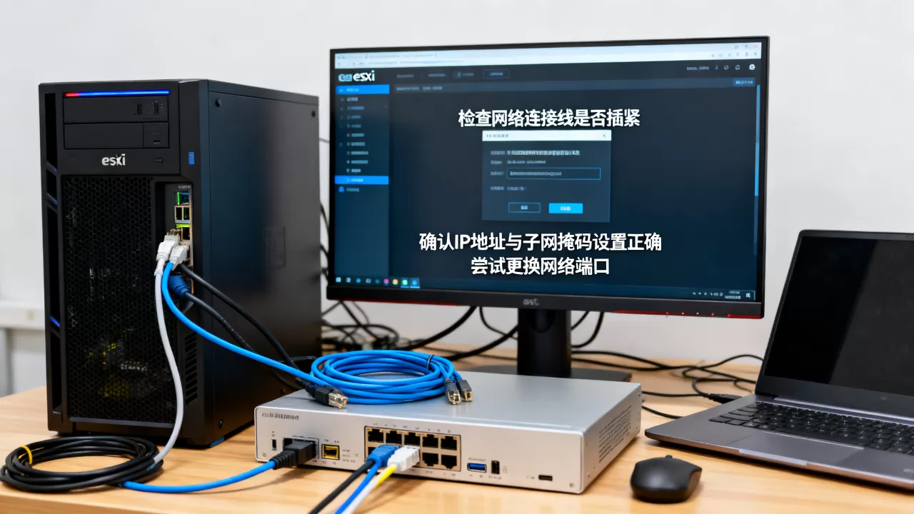 安装esxi虚拟机时,如何解决网络连接不上的问题?,怎么办 安装esxi虚拟机时,如何解决网络连接不上的问题?,怎么办