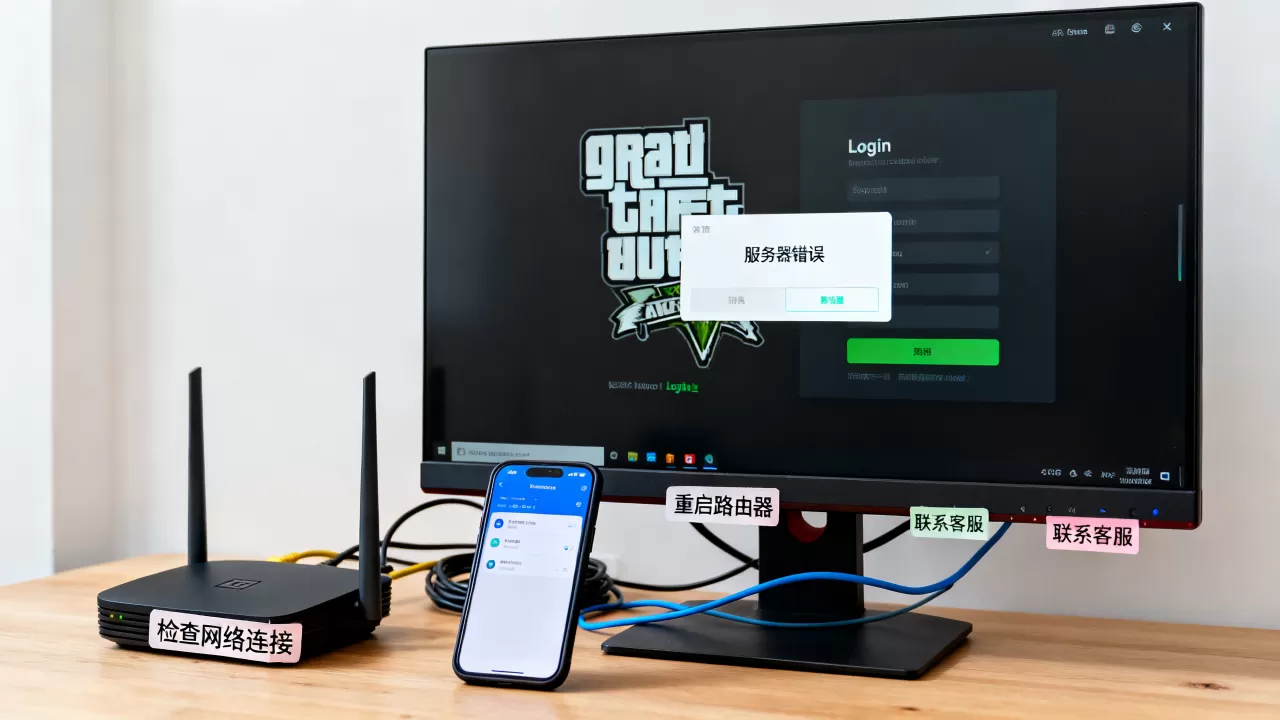GTA5登录时服务器错误怎么解决,是什么原因 GTA5登录时服务器错误怎么解决,是什么原因