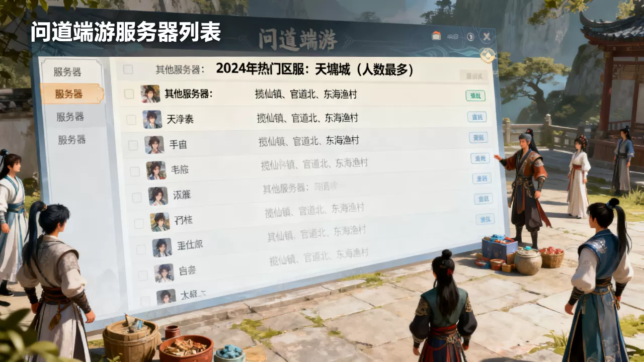 问道端游有哪些服务器?,哪个区人最多? 问道端游有哪些服务器?,哪个区人最多?