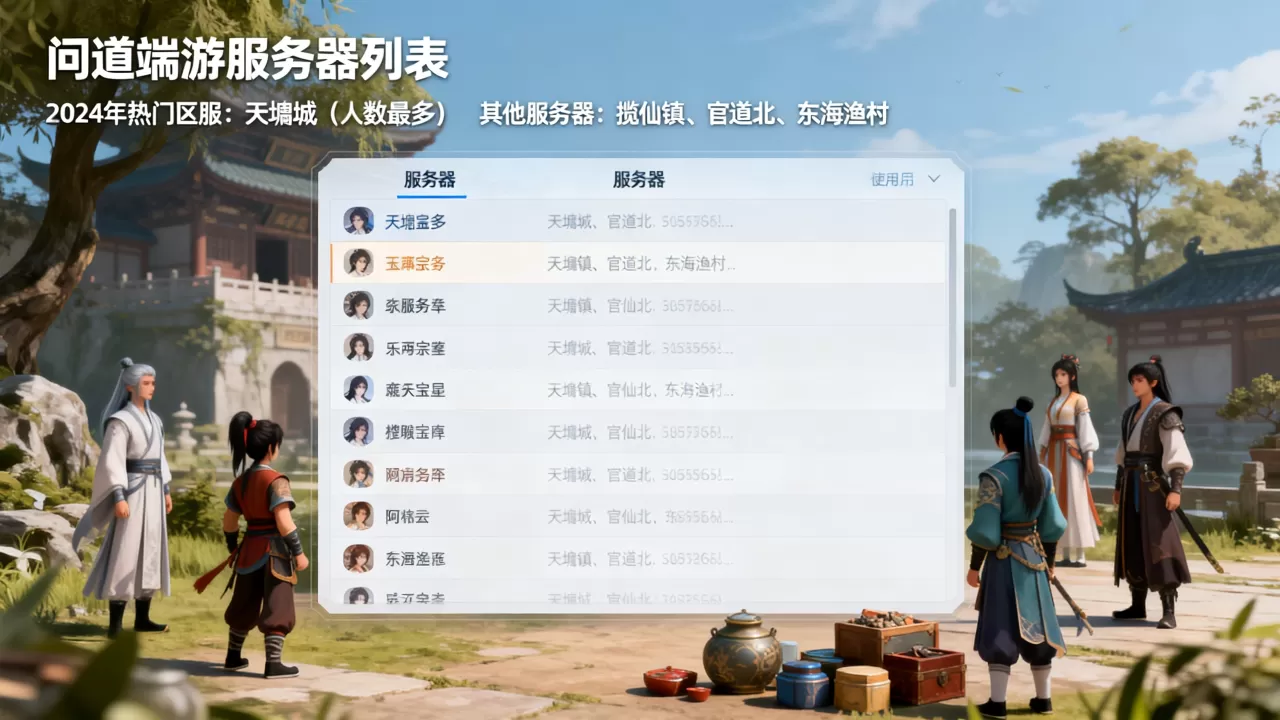 问道端游有哪些服务器?,哪个区人最多? 问道端游有哪些服务器?,哪个区人最多?
