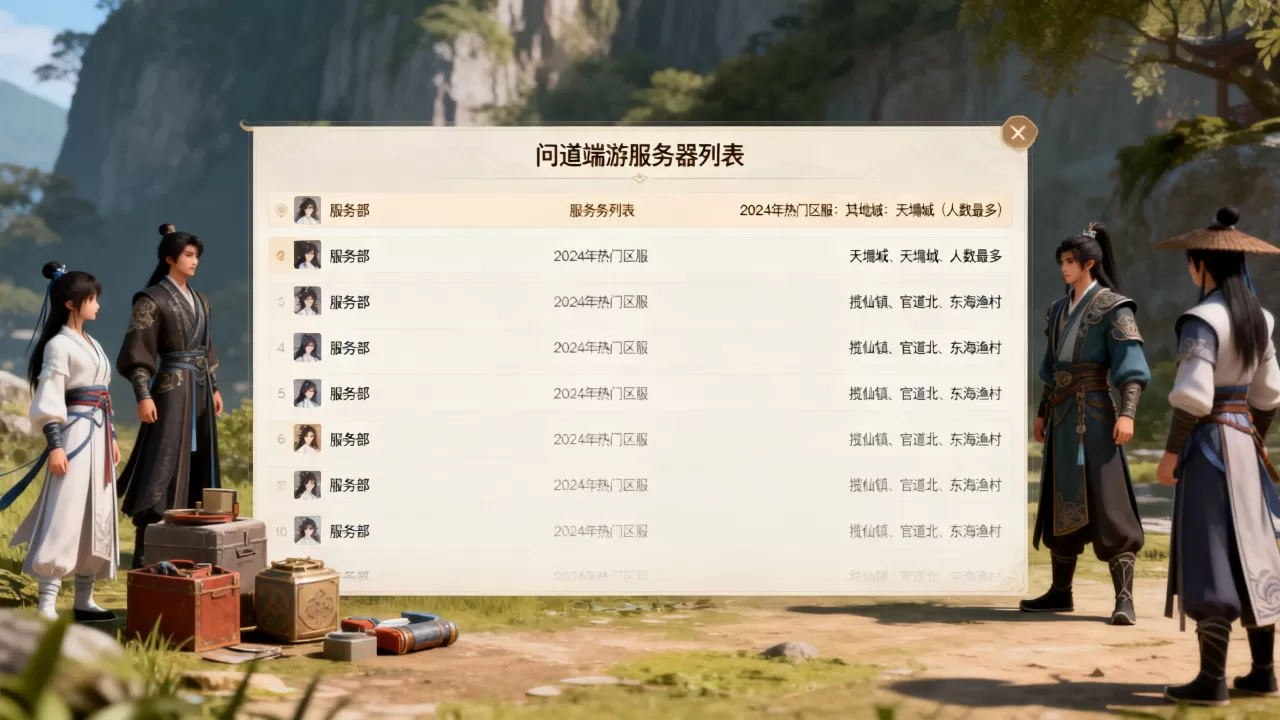 问道端游有哪些服务器?,哪个区人最多? 问道端游有哪些服务器?,哪个区人最多?