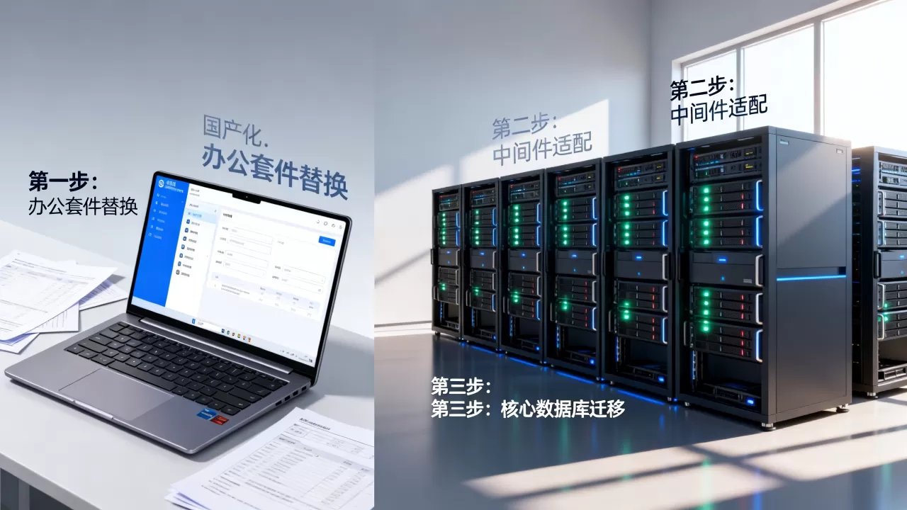 国产化从办公套件到核心数据库如何推进,最佳顺序是什么? 国产化从办公套件到核心数据库如何推进,最佳顺序是什么?