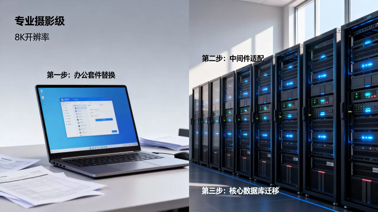 国产化从办公套件到核心数据库如何推进,最佳顺序是什么? 国产化从办公套件到核心数据库如何推进,最佳顺序是什么?