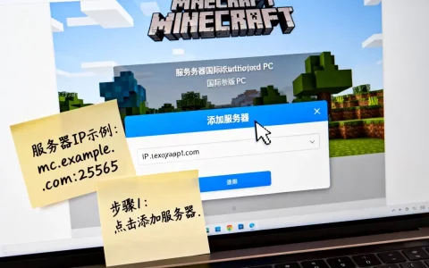 我的世界国际版PC如何加服务器，服务器IP怎么填？