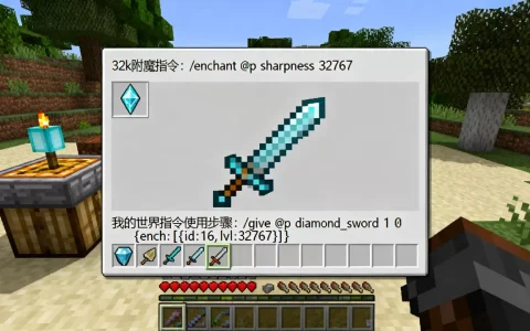 32k附魔指令服务器怎么弄，我的世界指令怎么用