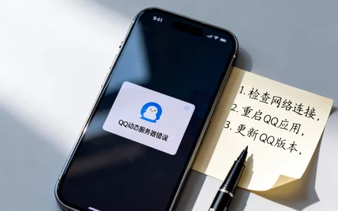 QQ动态为何一直显示服务器错误，如何解决？