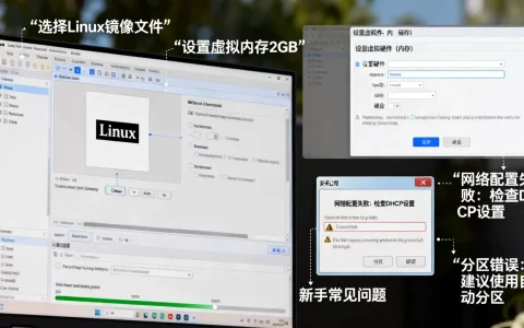 虚拟机安装Linux步骤有哪些？新手常见问题怎么解决？