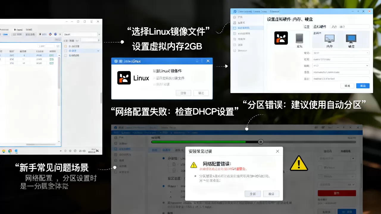 虚拟机安装Linux步骤有哪些?新手常见问题怎么解决? 虚拟机安装Linux步骤有哪些?新手常见问题怎么解决?