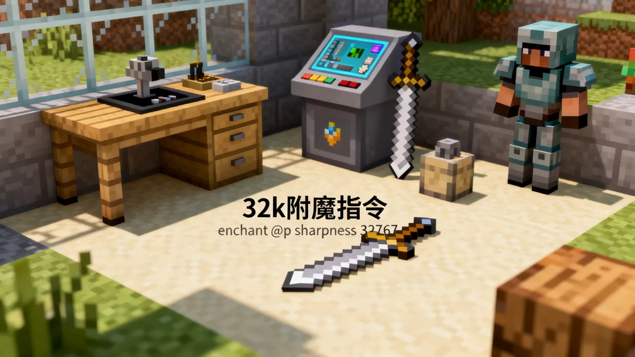 我的世界服务器怎么附魔32k,附魔指令大全 我的世界服务器怎么附魔32k,附魔指令大全