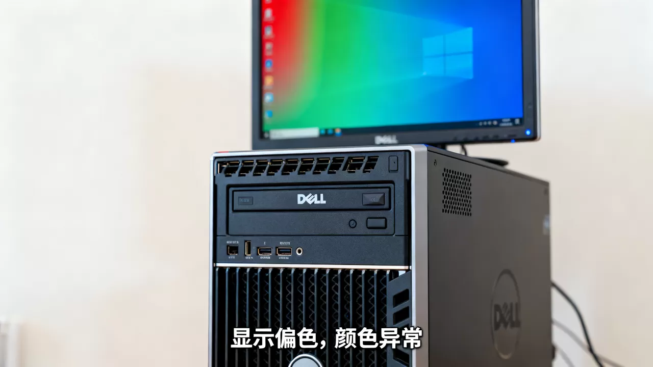 戴尔服务器开机颜色不正常怎么办,显示偏色是什么原因 戴尔服务器开机颜色不正常怎么办,显示偏色是什么原因