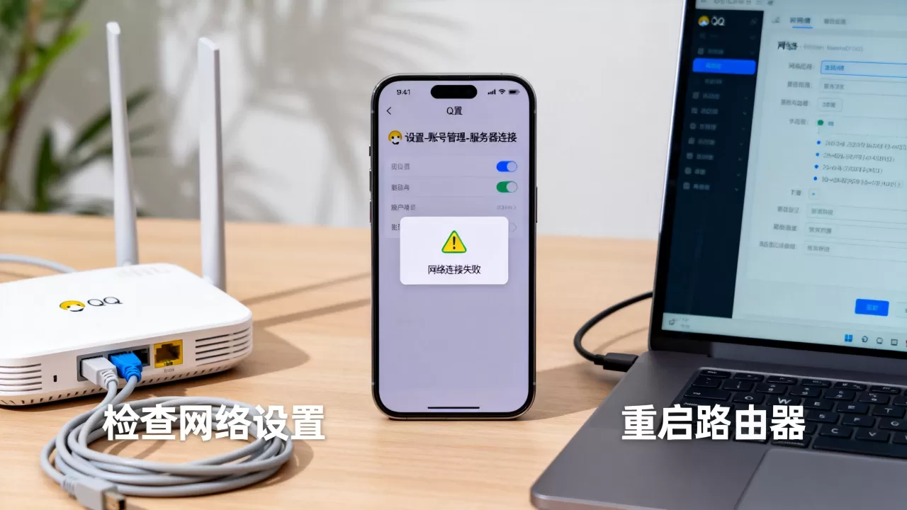 怎么设置QQ软件连接服务器?,网络连接失败怎么办? 怎么设置QQ软件连接服务器?,网络连接失败怎么办?