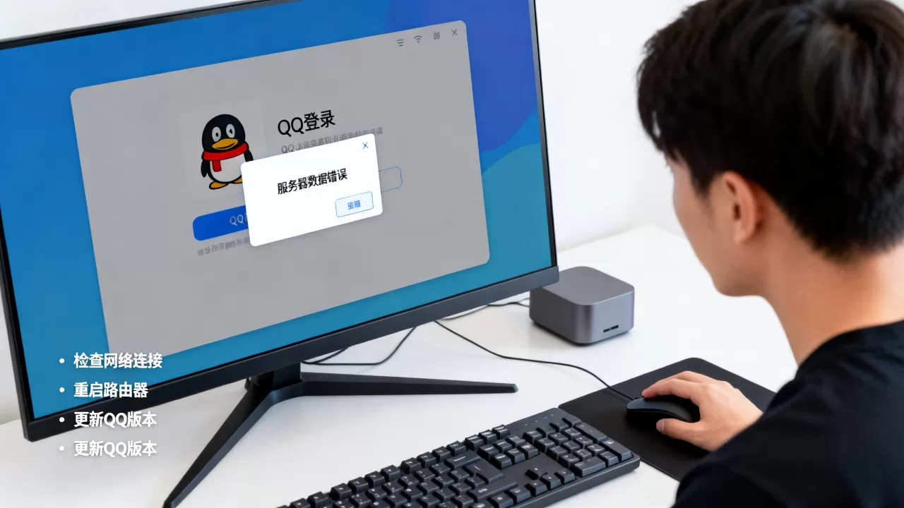 为什么登录QQ电脑版提示服务器数据错误,如何解决? 为什么登录QQ电脑版提示服务器数据错误,如何解决?