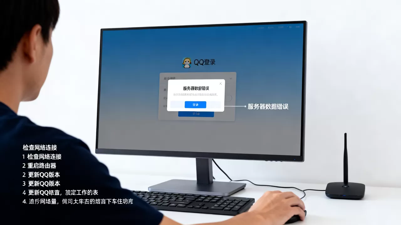 为什么登录QQ电脑版提示服务器数据错误,如何解决? 为什么登录QQ电脑版提示服务器数据错误,如何解决?