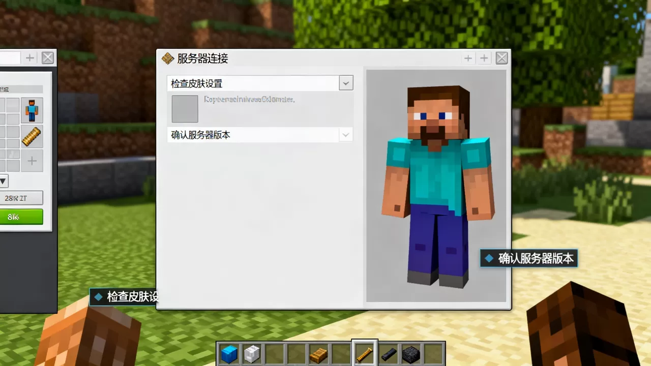 正版MC皮肤进服务器为何不显示?,我的世界皮肤不显示怎么办 正版MC皮肤进服务器为何不显示?,我的世界皮肤不显示怎么办