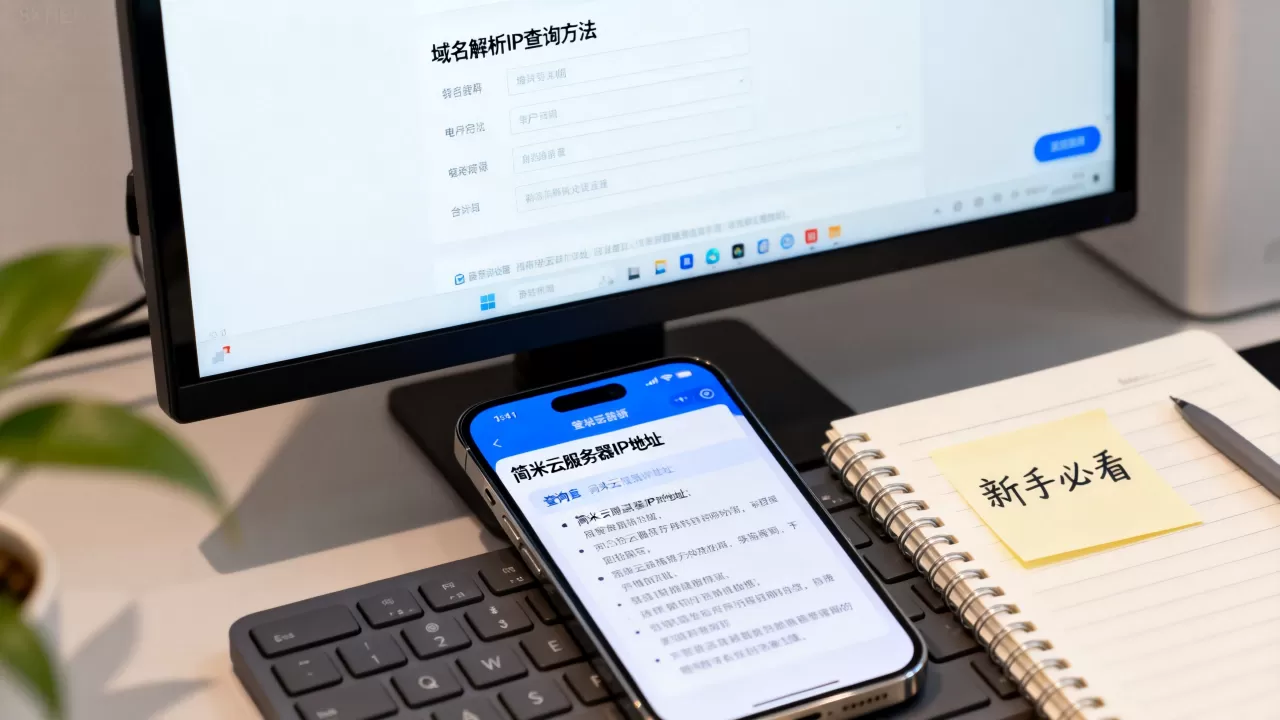 简米云域名服务器IP地址怎么查?新手必看指南,域名解析IP查询方法 简米云域名服务器IP地址怎么查?新手必看指南,域名解析IP查询方法