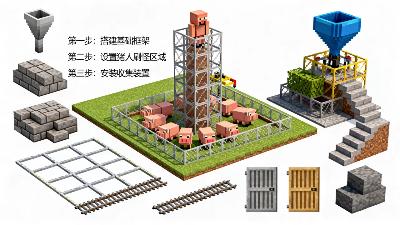我的世界服务器里猪人塔如何建,猪人塔建造材料需要哪些? 我的世界服务器里猪人塔如何建,猪人塔建造材料需要哪些?