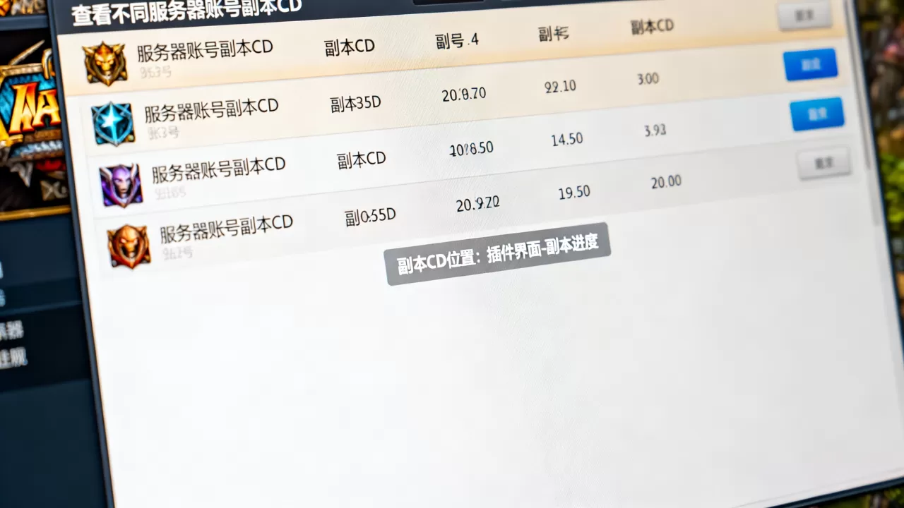 魔兽插件怎么看不同服务器账号副本CD,副本CD在哪里看? 魔兽插件怎么看不同服务器账号副本CD,副本CD在哪里看?