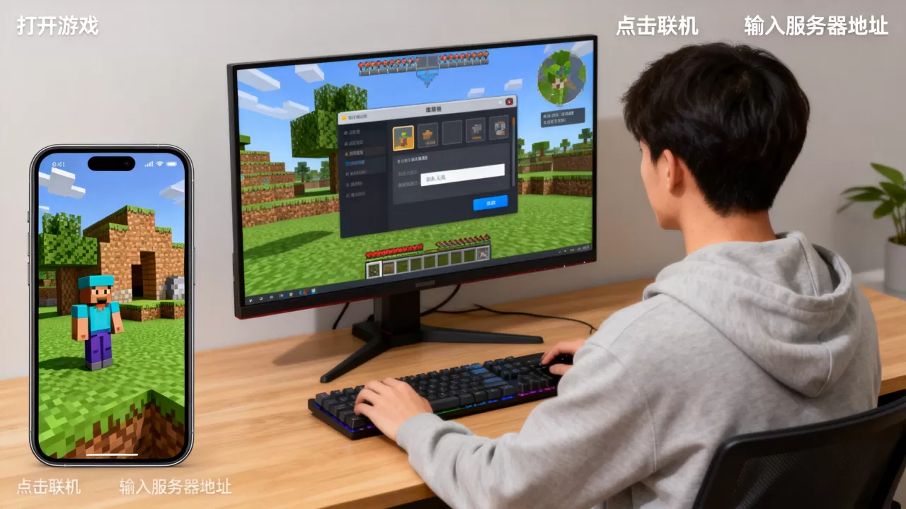 MC怎么才能进别人的服务器一起玩,我的世界联机教程在哪? MC怎么才能进别人的服务器一起玩,我的世界联机教程在哪?