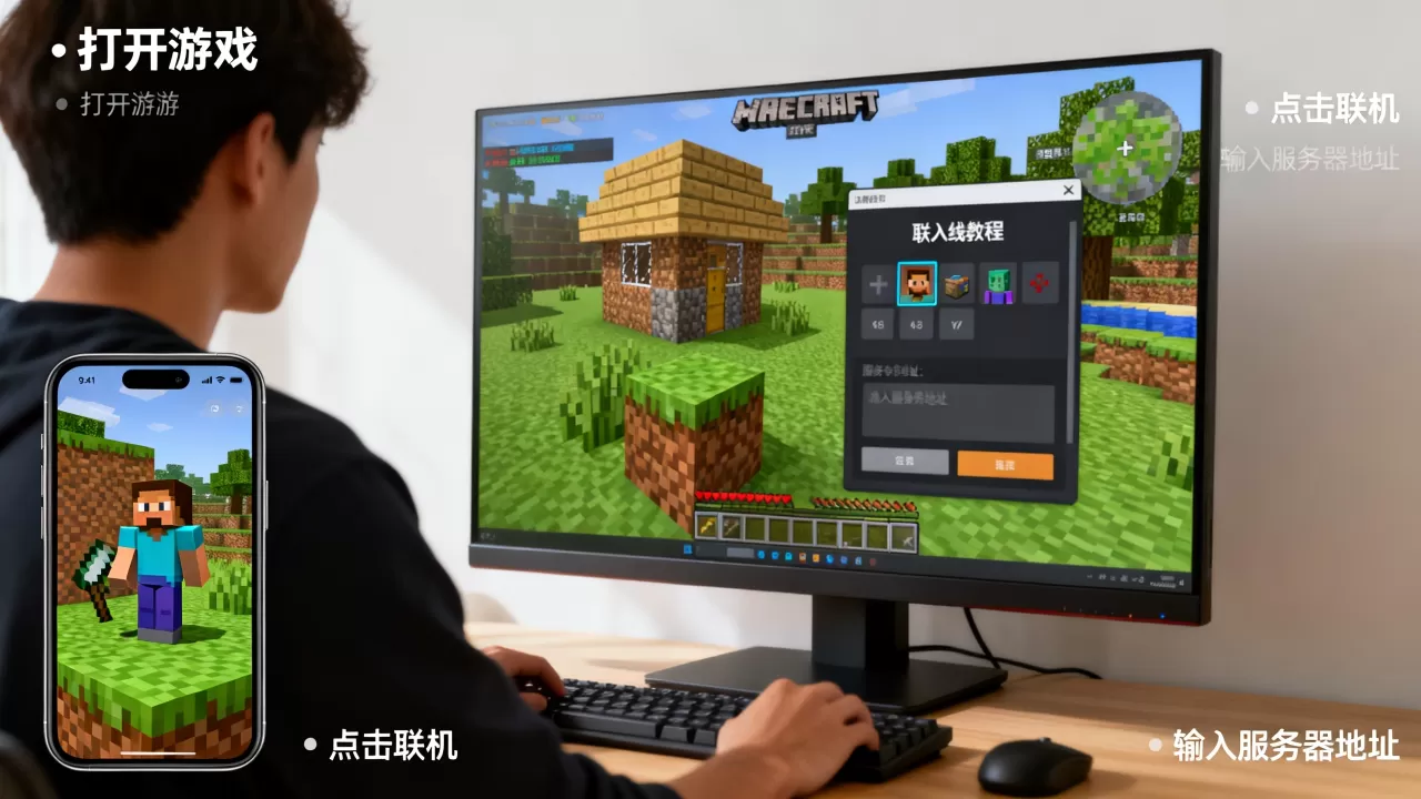 MC怎么才能进别人的服务器一起玩,我的世界联机教程在哪? MC怎么才能进别人的服务器一起玩,我的世界联机教程在哪?