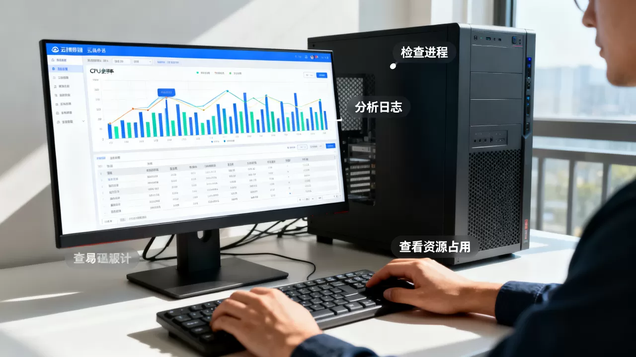 简米云服务器CPU使用率高怎么查?,云主机性能下降怎么排查 简米云服务器CPU使用率高怎么查?,云主机性能下降怎么排查