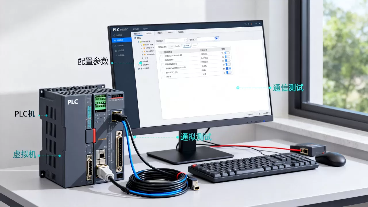 虚拟机下载PLC后如何正确配置与通信?,PLC通信设置步骤详解 虚拟机下载PLC后如何正确配置与通信?,PLC通信设置步骤详解
