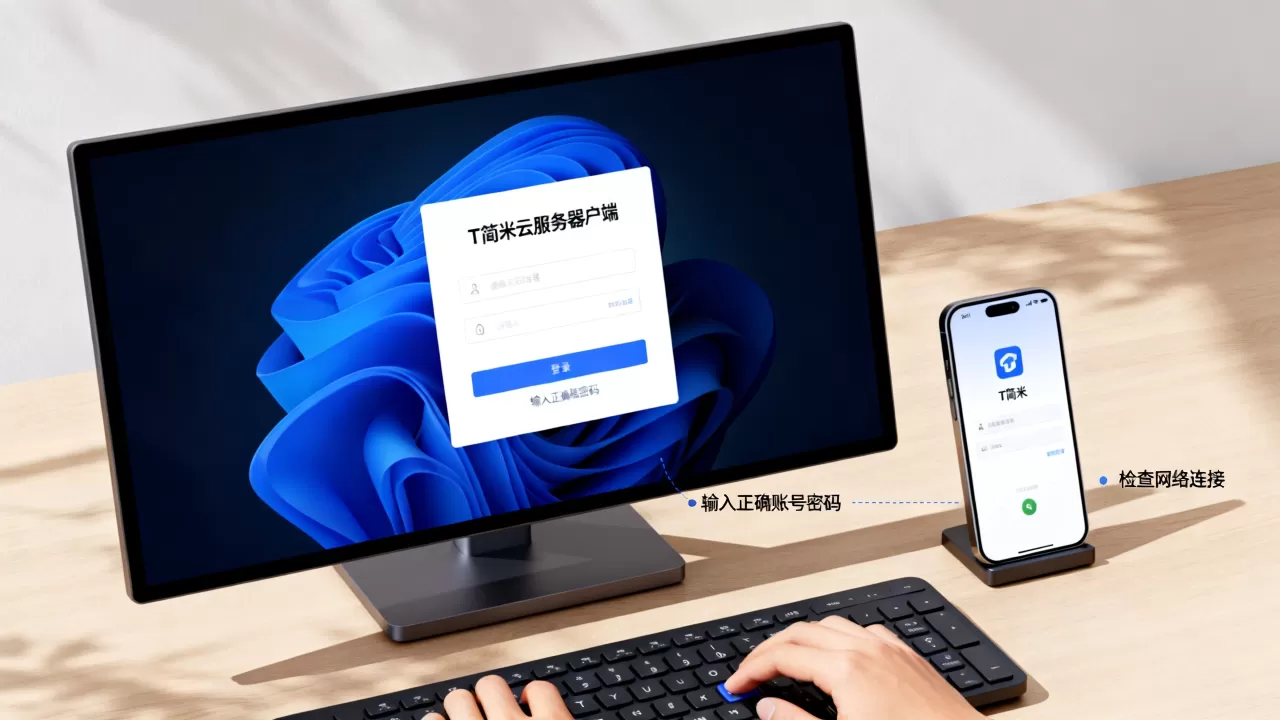 T简米云服务器客户端怎么登录,登录不了怎么办? T简米云服务器客户端怎么登录,登录不了怎么办?