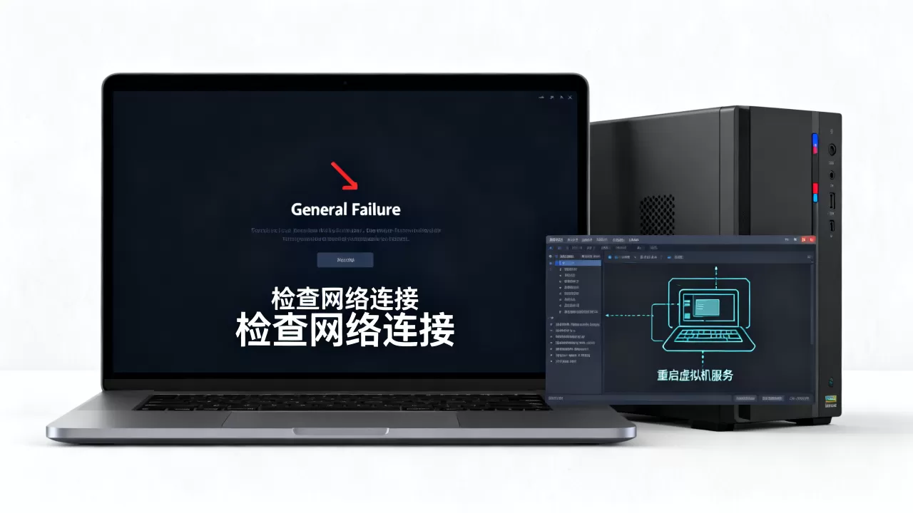 虚拟机出现General Failure是什么原因?怎么解决? 虚拟机出现General Failure是什么原因?怎么解决?