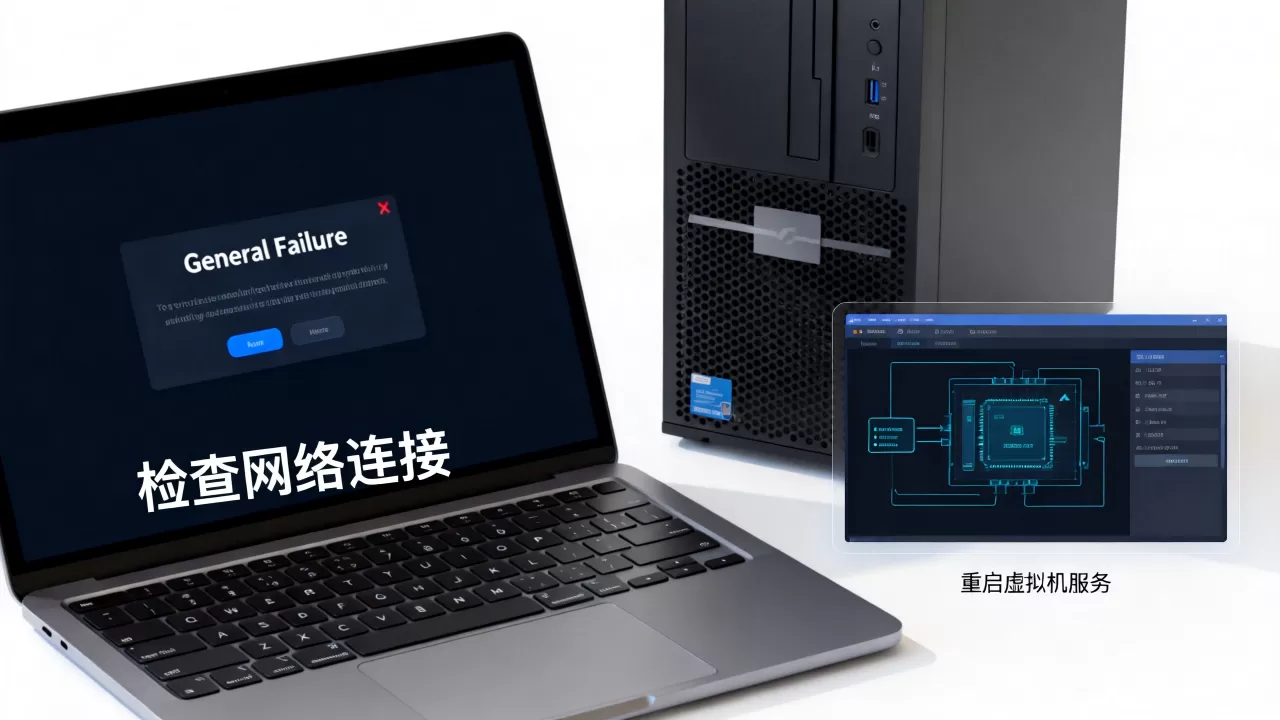 虚拟机出现General Failure是什么原因?怎么解决? 虚拟机出现General Failure是什么原因?怎么解决?