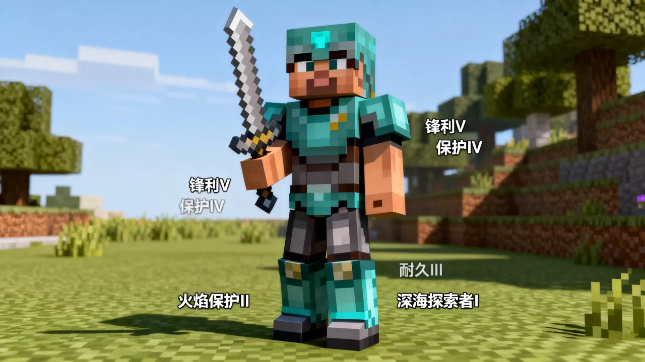 我的世界手机版服务器PVP怎么做,附魔装备怎么搭配 我的世界手机版服务器PVP怎么做,附魔装备怎么搭配