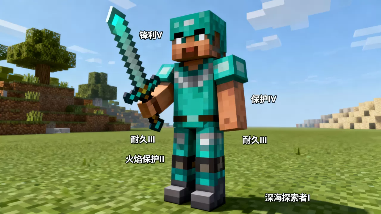 我的世界手机版服务器PVP怎么做,附魔装备怎么搭配 我的世界手机版服务器PVP怎么做,附魔装备怎么搭配